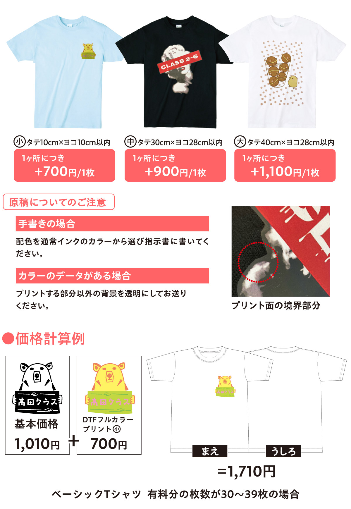 Class T-shirts【日本コーイン】 / インク・プリントオプション